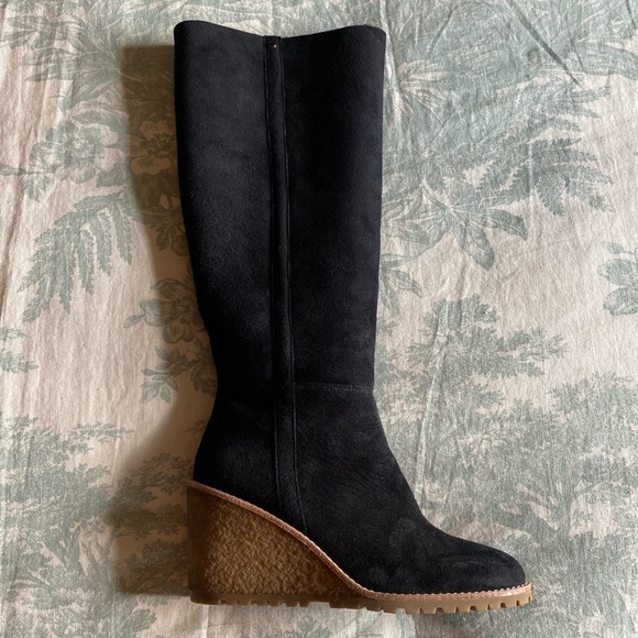 Coach Keely Double Faced Shearling Wedge Boots - Picture 3 of 13